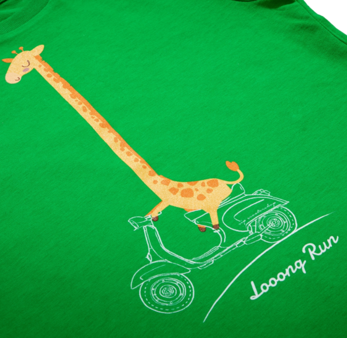 Kids T-shirt "Looong Run", green