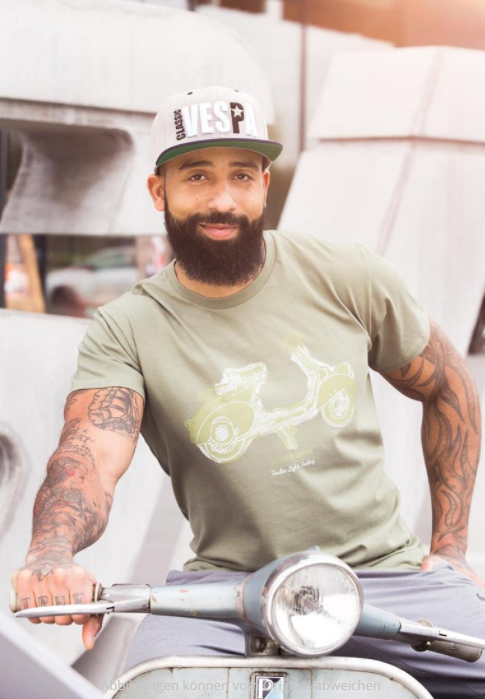 T-shirt "Faro Basso Fender Light Feeling", men olive green