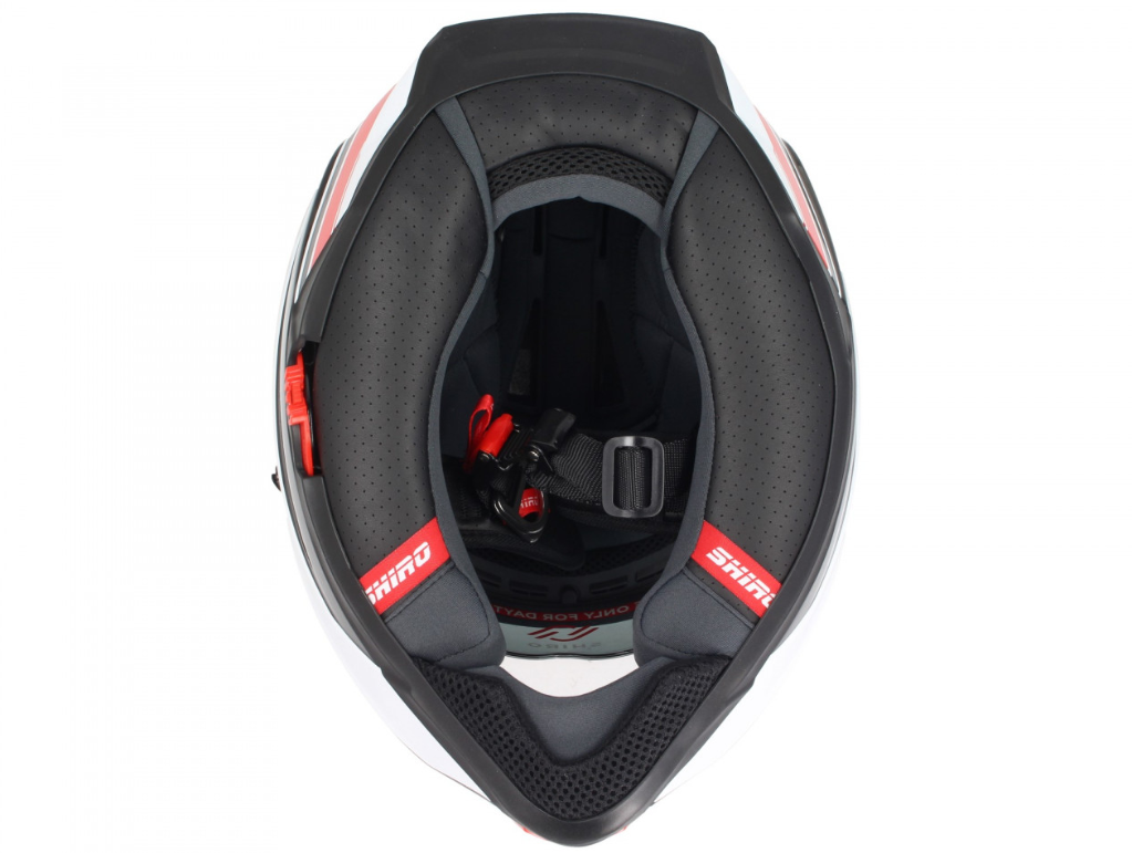 Shiro full face helmet, SH351, Fiber, F4, red
