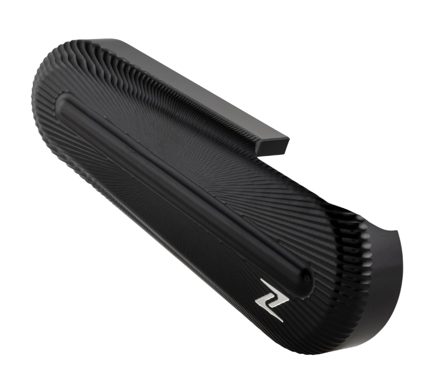 Swingarm cover ZELIONI 3D for Vespa, black anodized
