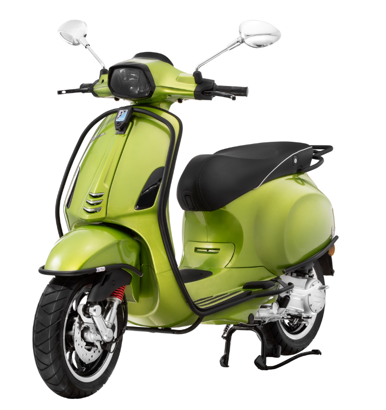 Crash bar side cover for Vespa Primavera/Sprint/Elettrica 50-150ccm, black matt