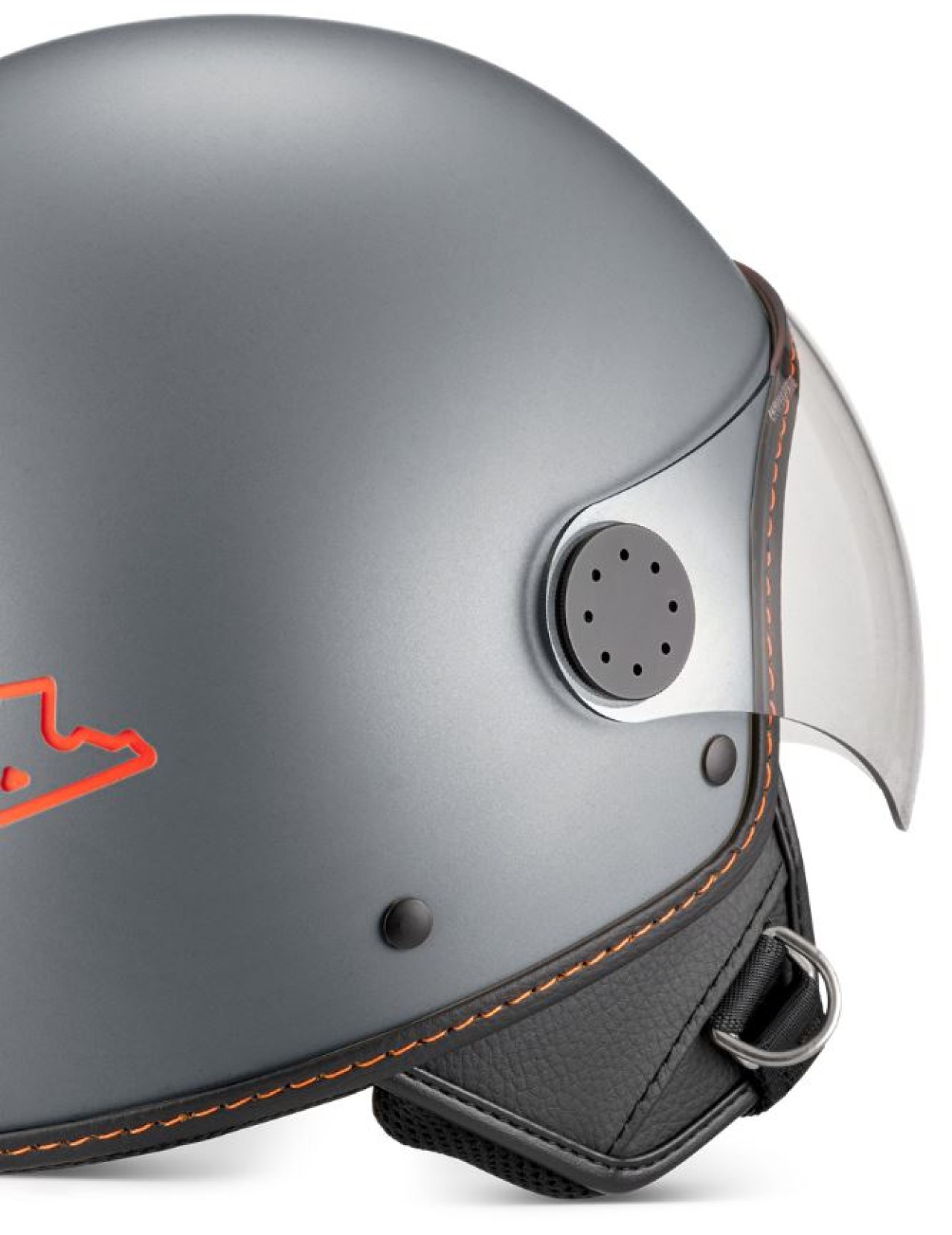 Vespa jet helmet, Vespa Visor LangHe, gray/titanium (707/C)