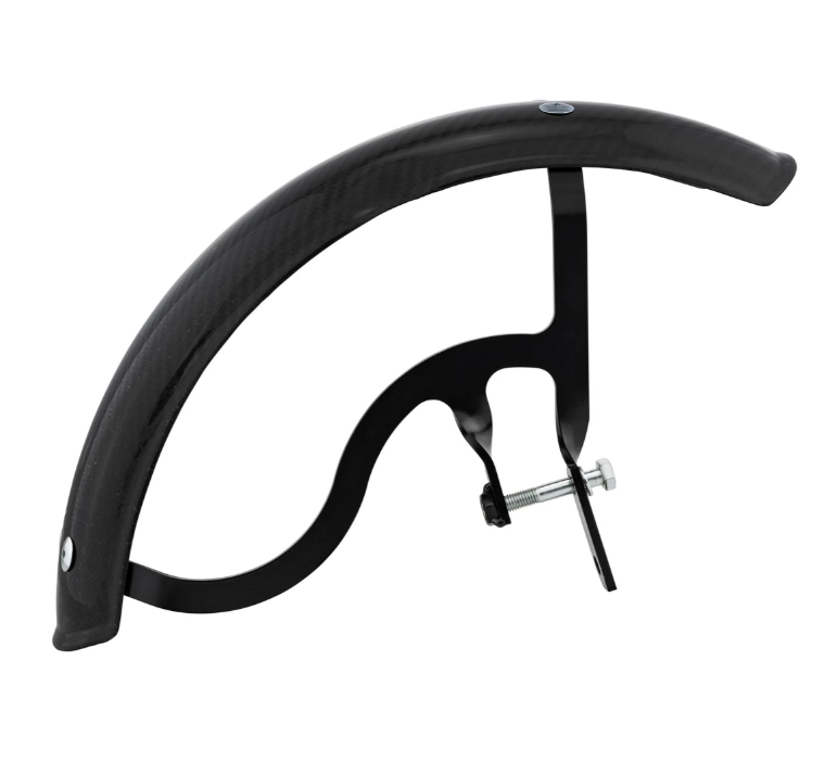 Mudguard Garelli EVO II for Vespa PX 80-200cc, carbon, holder black