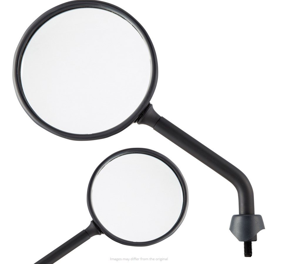 Mirror Shorty for Vespa, black matt, right and left