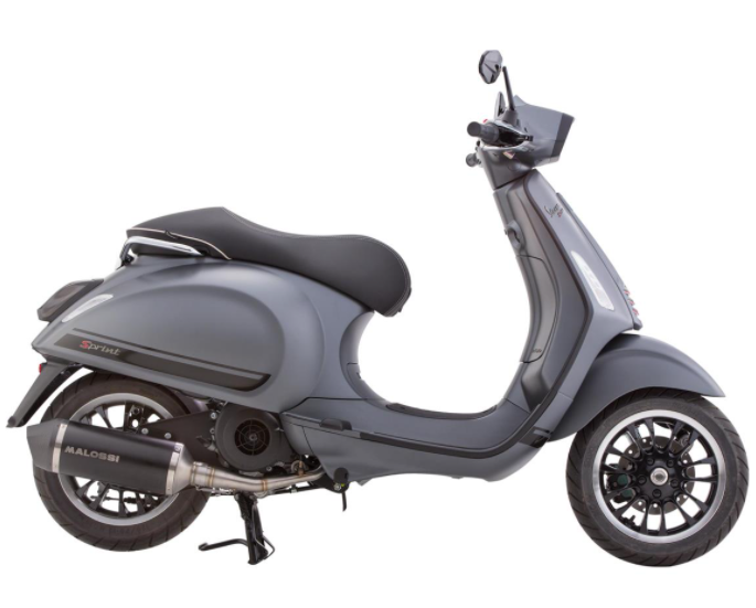 Connecting piece mono-slotted tube leg shield black matt for Vespa Primavera/Sprint 50-150cc