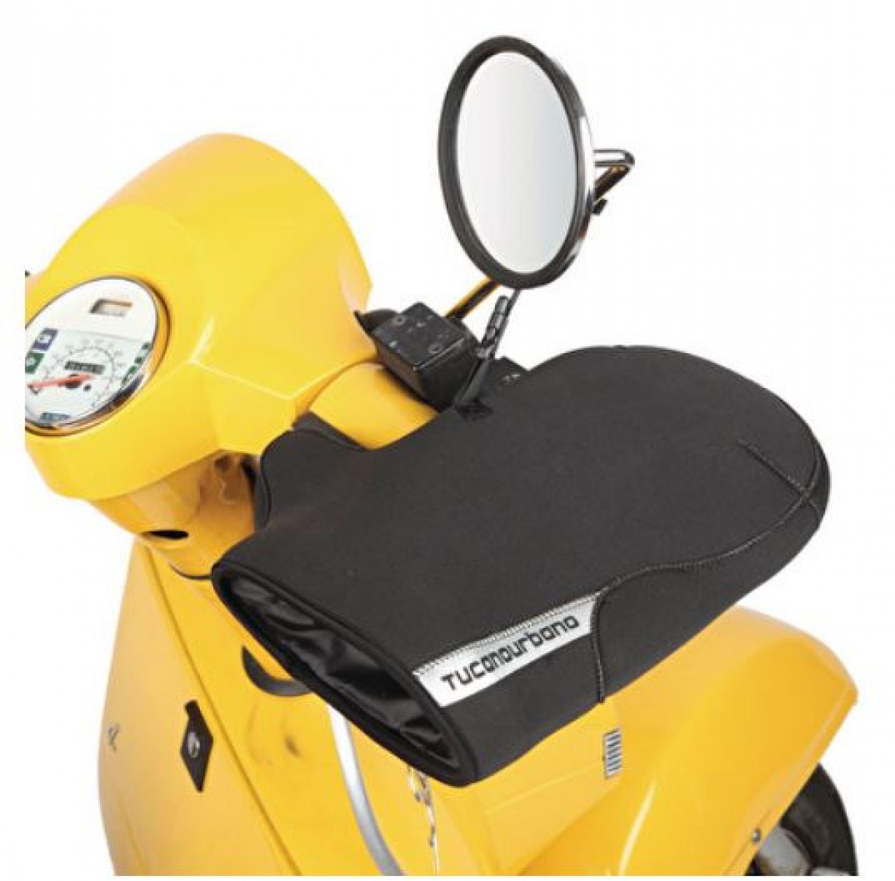 Handlebar gauntlets, for Vespa LX, S, LXV, PX, PK, ET2 & ET4 with guard, black Tucano Urbano