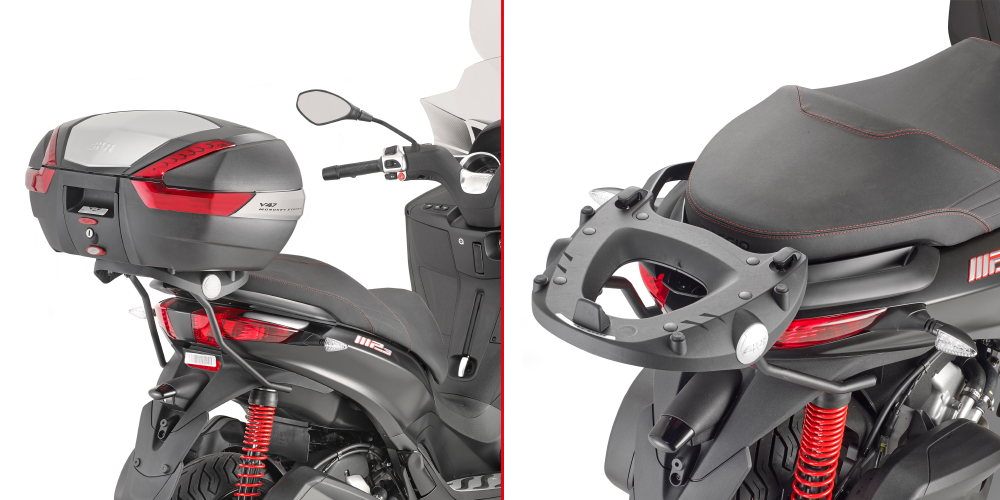 Topcase carrier for monokey case for Piaggio MP3 Givi