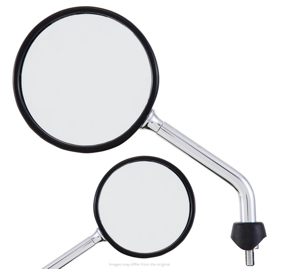 Mirror Shorty for Vespa, chrome, right and left