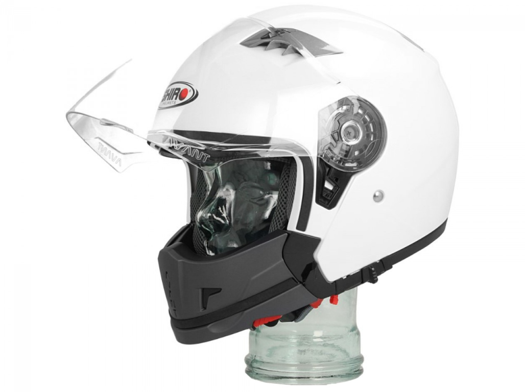 Shiro modular helmet, SH414, system, white