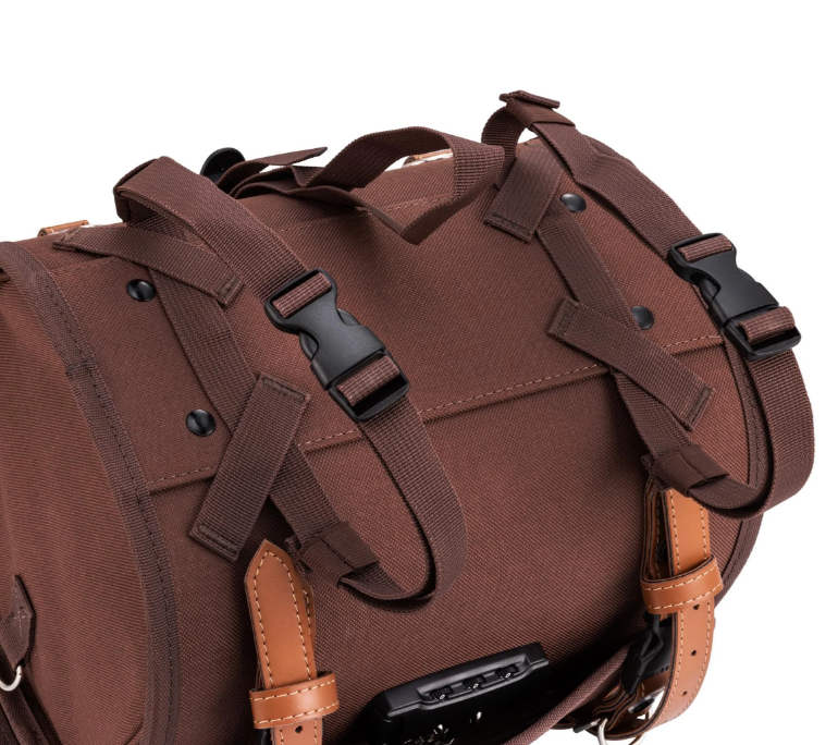 Bag "Classic" small for Vespa, nylon, tobacco brown