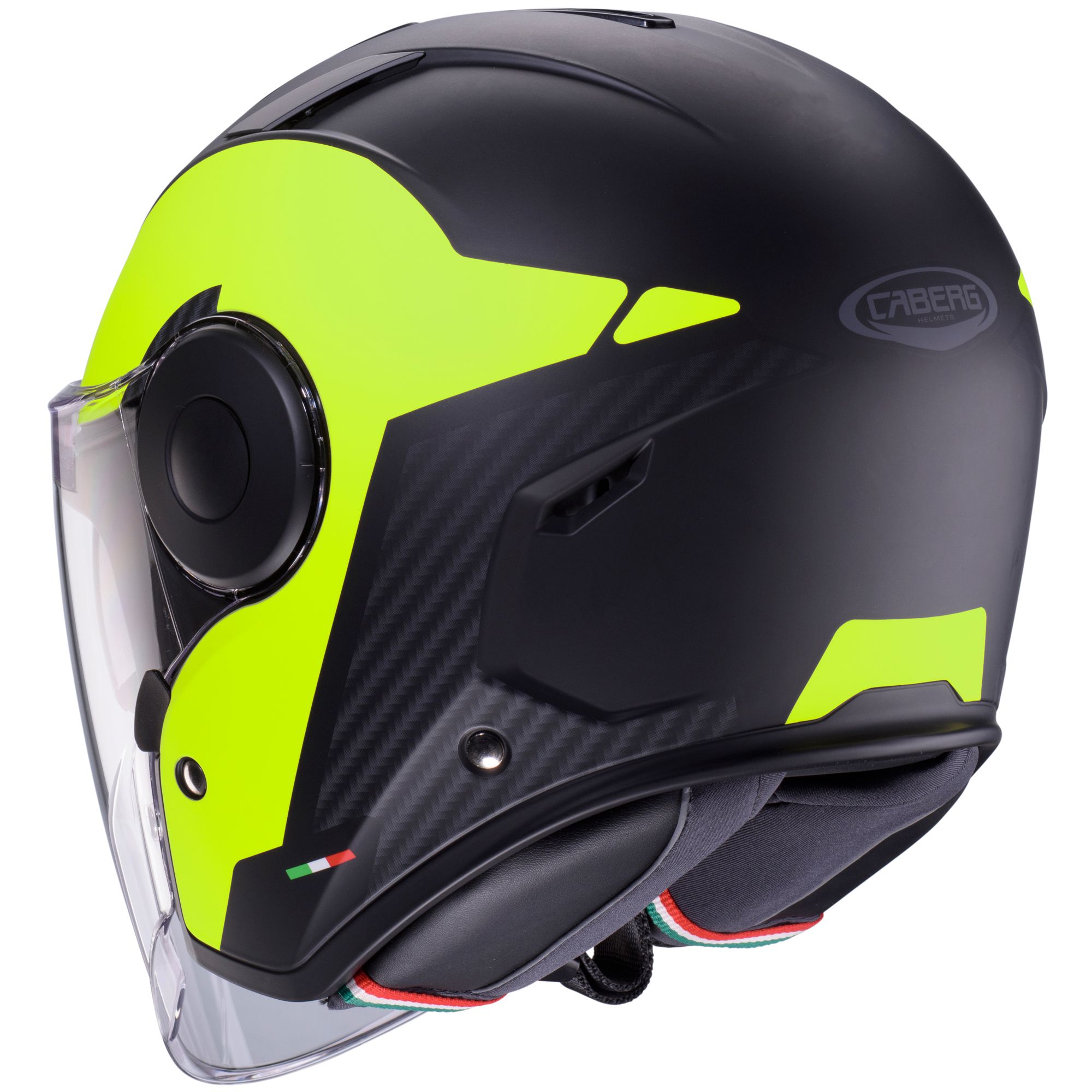 Caberg helmet Soho Milano matt black/fluo yellow