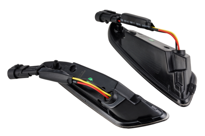 Turn signal kit front left/right for Vespa Primavera/Sprint 50cc 2T/4T, tinted