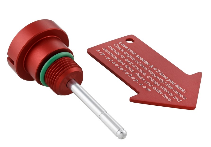 Oil filler plug engine oil for Vespa, red matt
