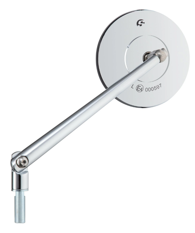 Standard mirror for Vespa, left-hand thread, chrome