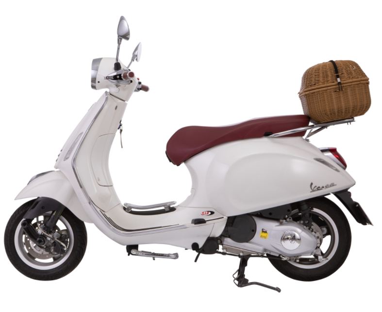 Luggage basket Classic with luggage bridge for Vespa Primavera/Sprint 50-150cc,brown