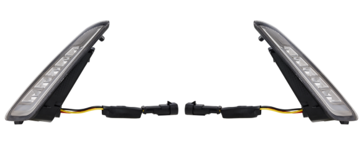 Turn signal kit front left/right for Vespa Primavera/Sprint 50cc 2T/4T, tinted