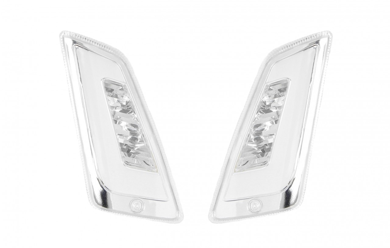 LED turn signal set front, clear for Vespa GT, GTL, GTV, GTS 125-300