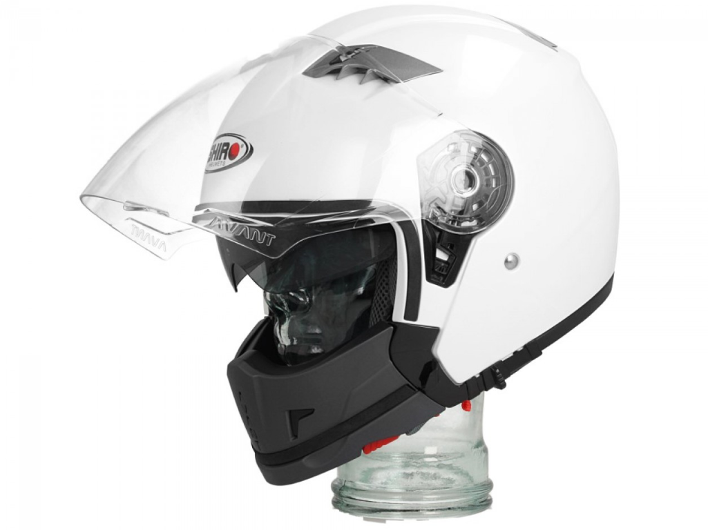 Shiro modular helmet, SH414, system, white