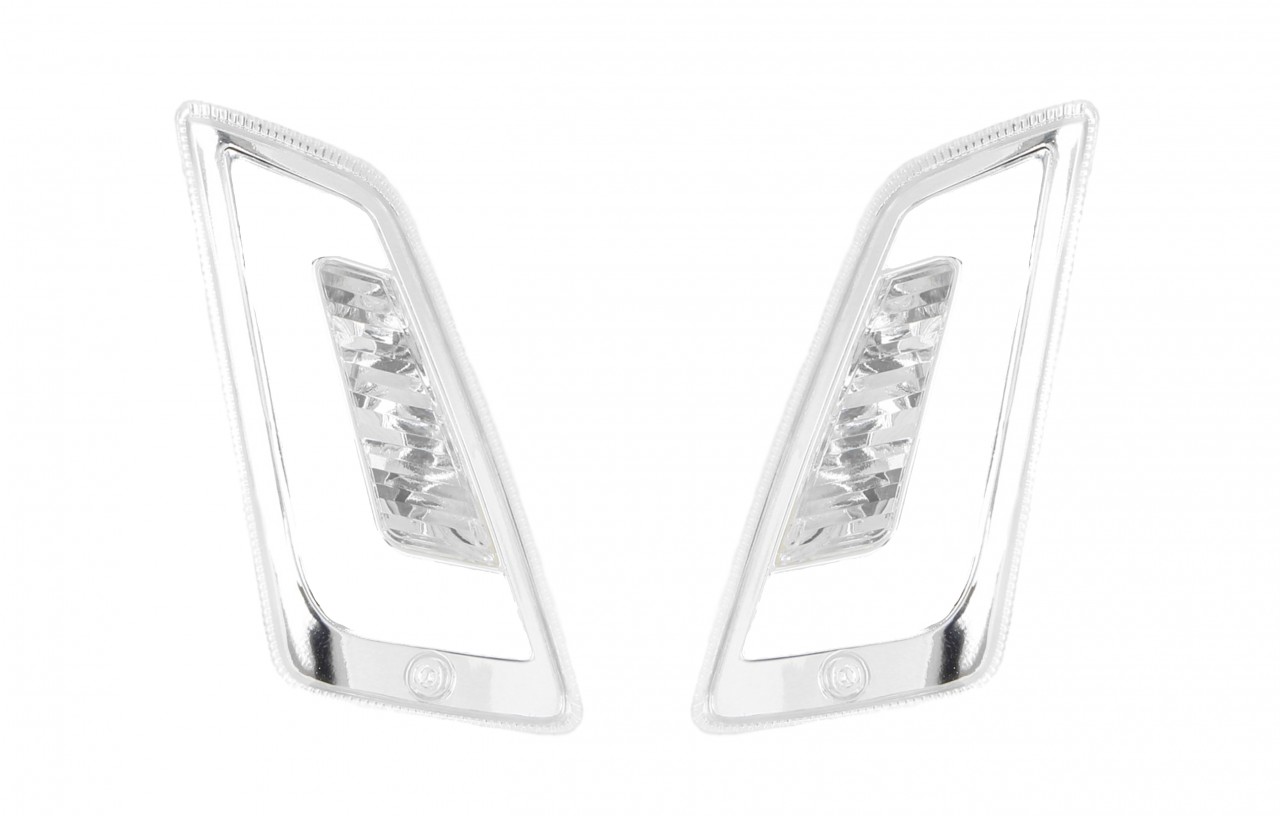 LED turn signal set front, clear for Vespa GT, GTL, GTV, GTS 125-300
