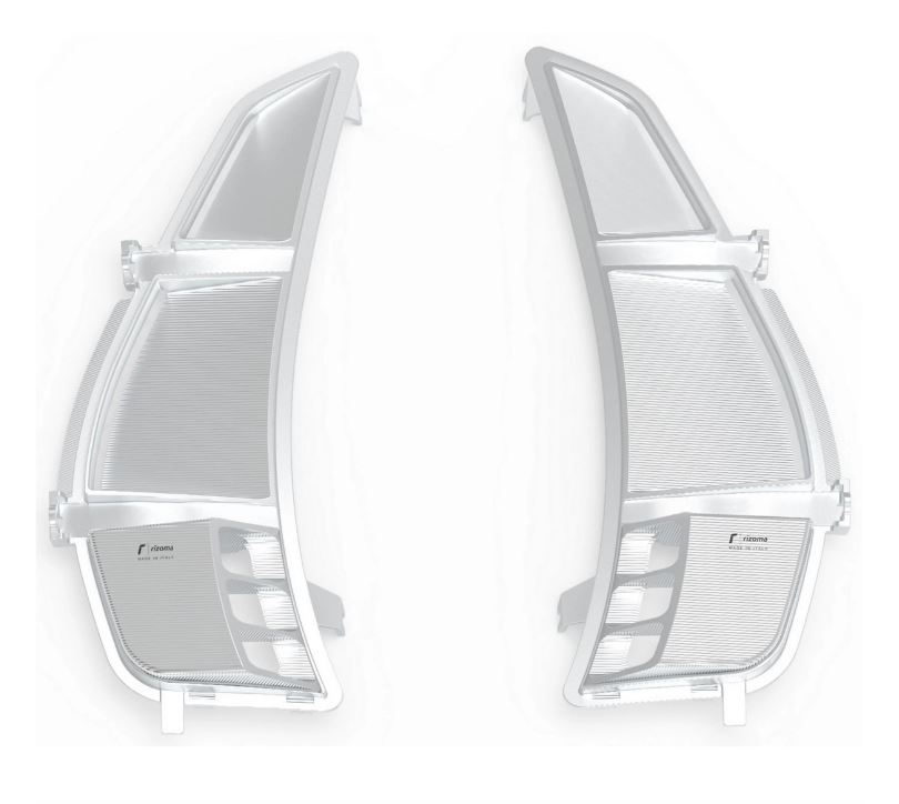 Ventilation grille RIZOMA luggage compartment for Vespa GTS/GTS Super/GTV 125-300cc (`23-), silver