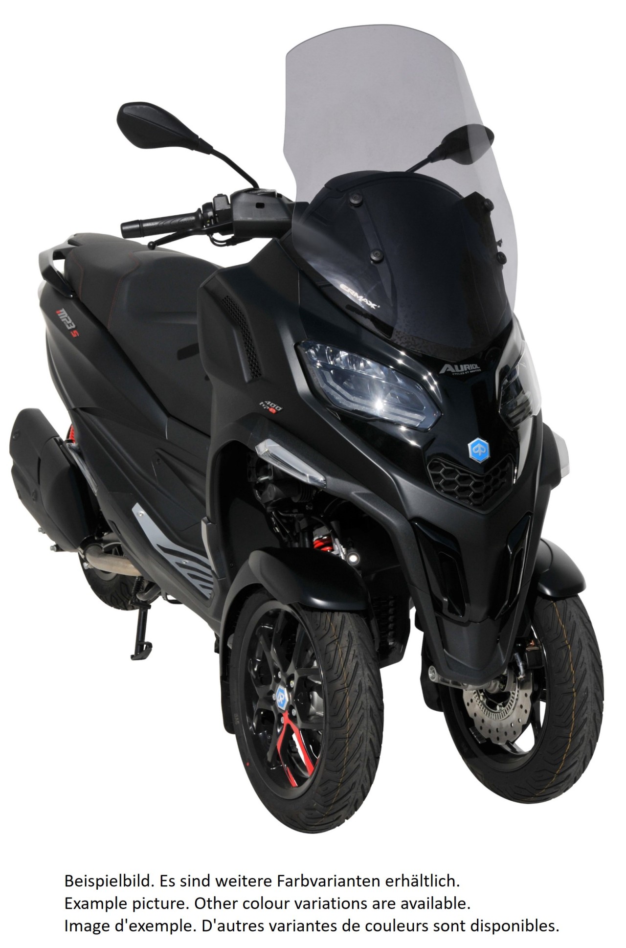 Windshield ERMAX Touring for Piaggio MP3 400 / 530 HPE (22-), tinted/light black