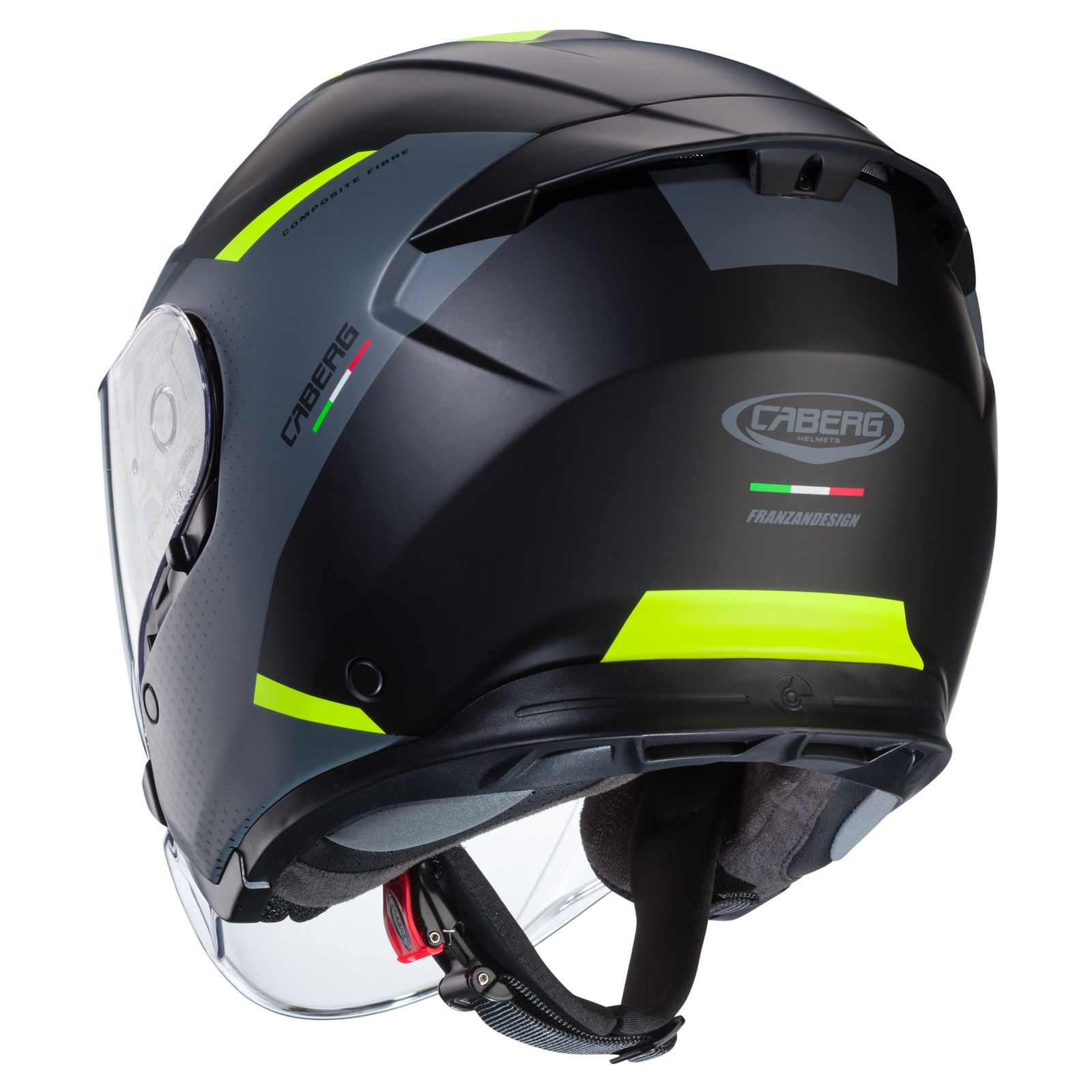 Caberg helmet Flyon II Boss matt-black/grey-fluo-yellow
