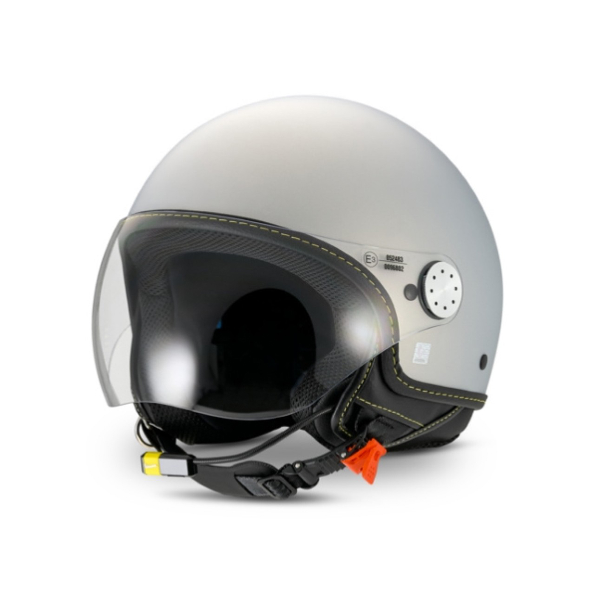 Vespa Jet Helmet Visor 4.0 Grigio Entusiasta Matt - Bluetooth