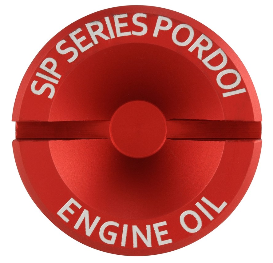 Oil filler plug engine oil for Vespa, red matt