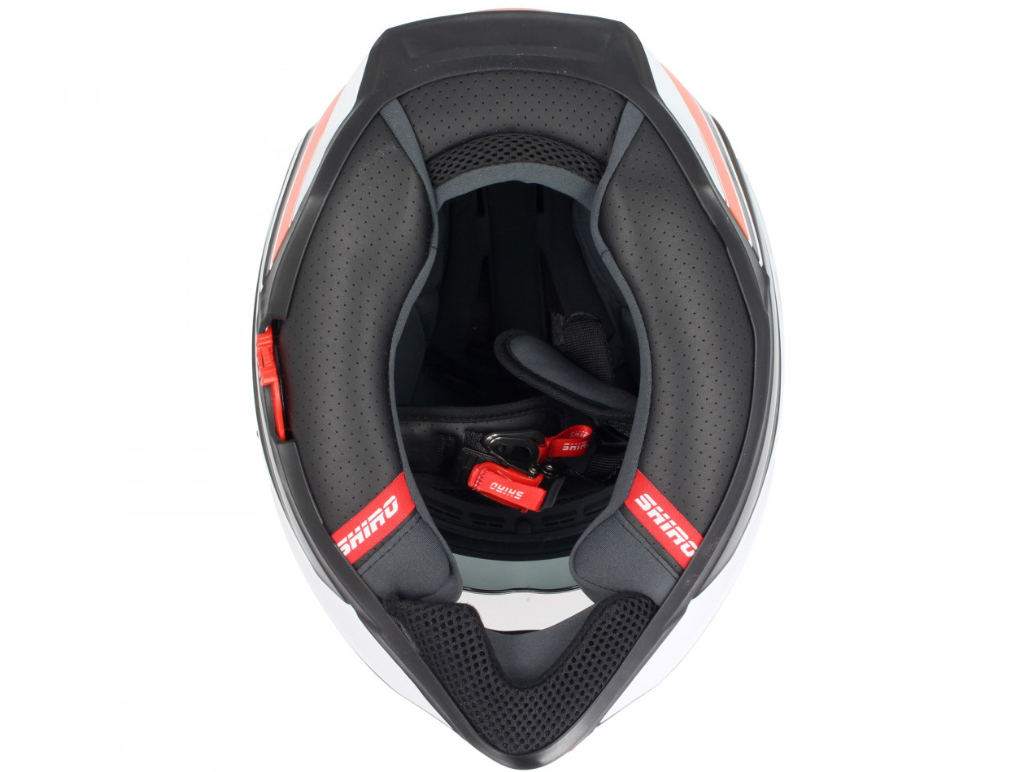 Shiro full face helmet, SH351, Fiber, F4, orange