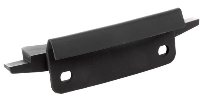 Connecting piece mono-slotted tube leg shield black matt for Vespa Primavera/Sprint 50-150cc