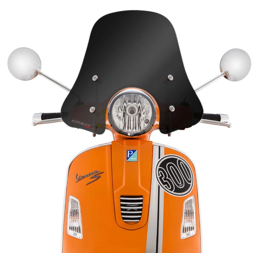 ERMAX Sportivo windshield for Vespa GTS/GTS Super/GT/GT L (-'22), black tinted