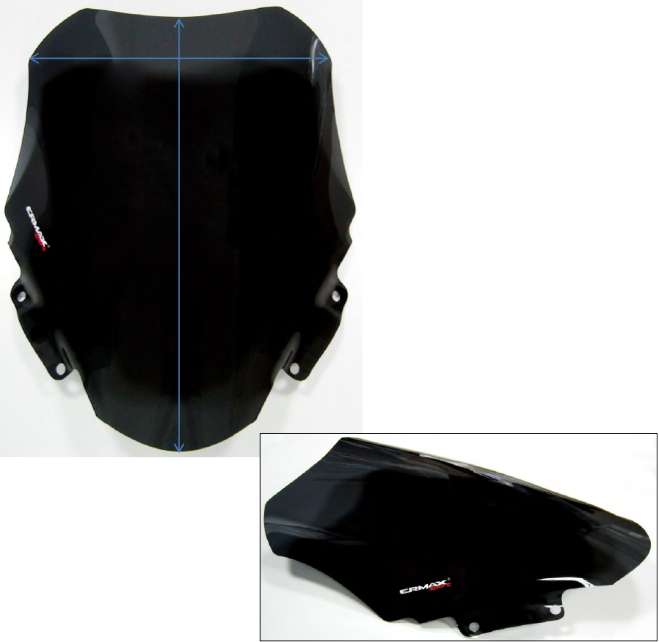 Windshield ERMAX Sport Touring for Piaggio MP3 300 / SPORT HPE (19-), tinted/light black