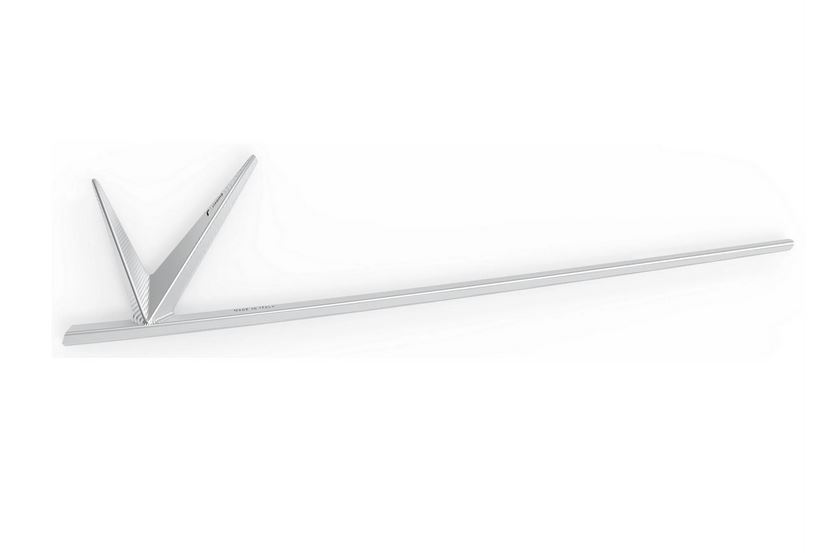 Lettering RIZOMA leg shield for Vespa, silver