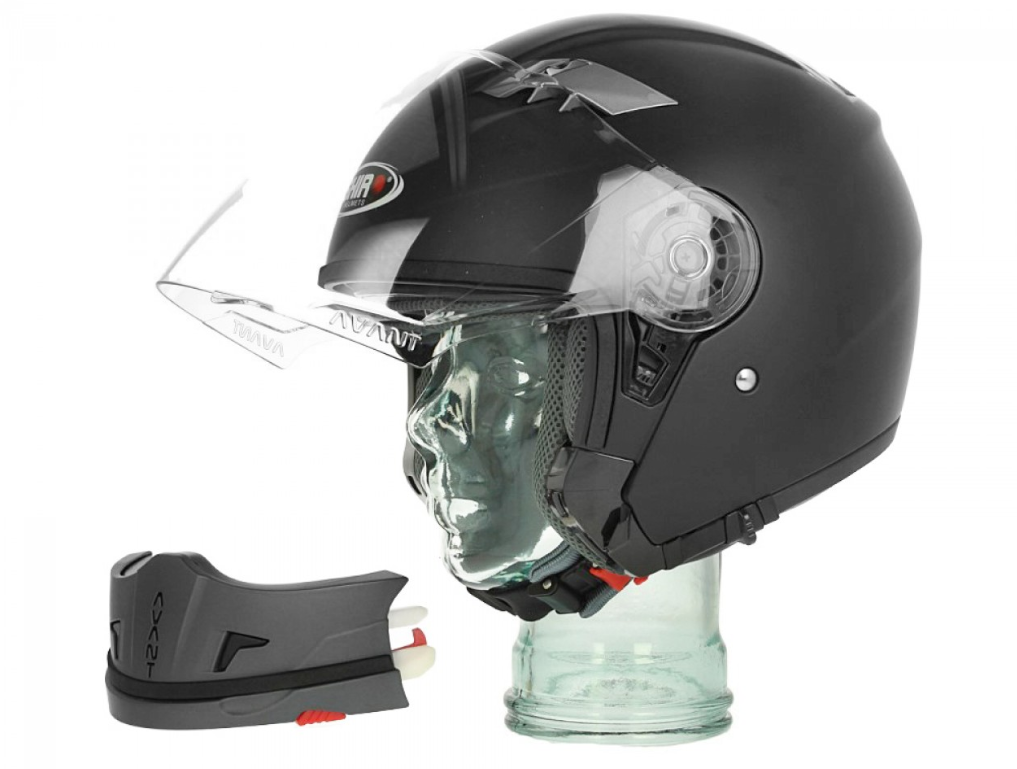 Shiro modular helmet, SH414, system, black matt