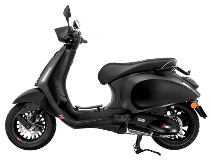 Connecting piece mono-slotted tube leg shield black matt for Vespa Primavera/Sprint 50-150cc