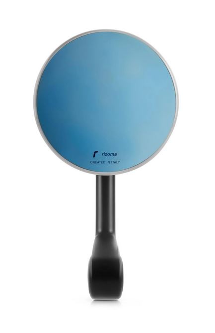 Handlebar end mirror RIZOMA E-POP left or right for Vespa, black/grey