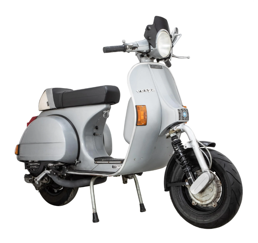 Mudguard Garelli EVO II for Vespa PX 80-200cc, carbon, holder black