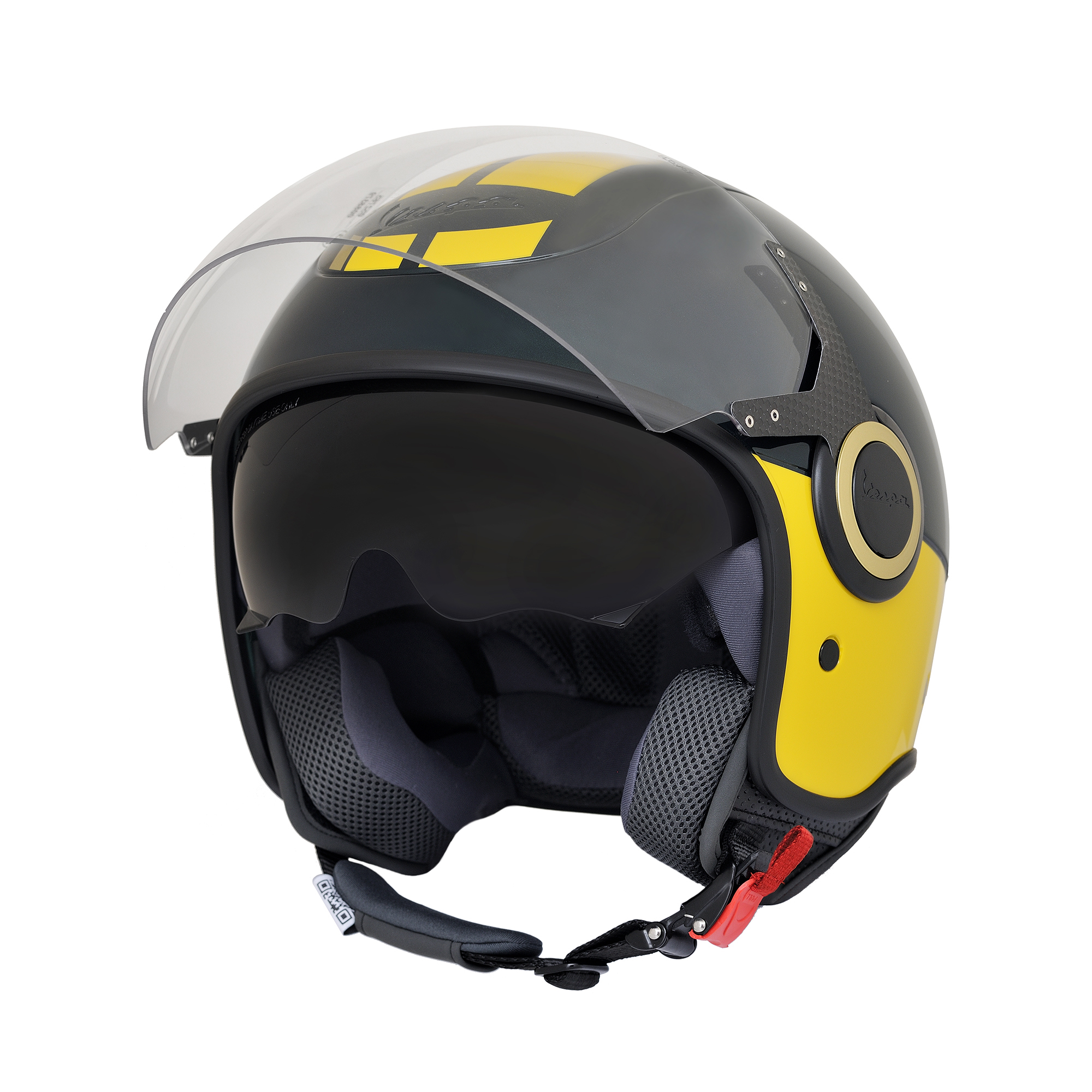 Vespa jet helmet VJ Racing 60s green / yellow - Sixties