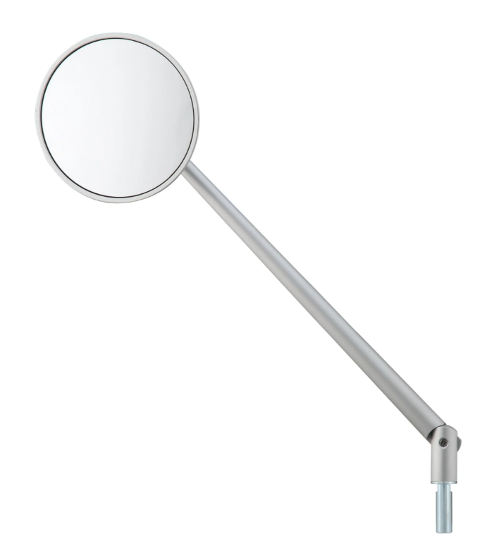 Standard mirror for Vespa, left-hand thread, silver matt