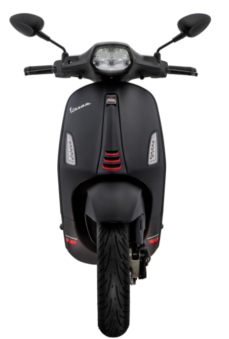 Connecting piece mono-slotted tube leg shield black matt for Vespa Primavera/Sprint 50-150cc