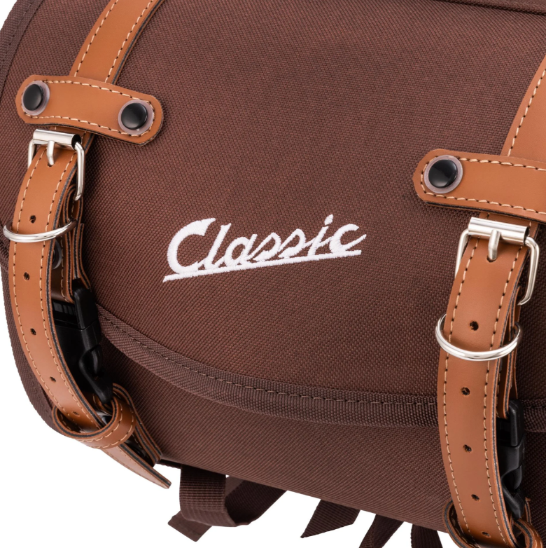 Bag "Classic" small for Vespa, nylon, tobacco brown