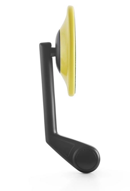 Handlebar end mirror RIZOMA E-POP left or right for Vespa, black/yellow