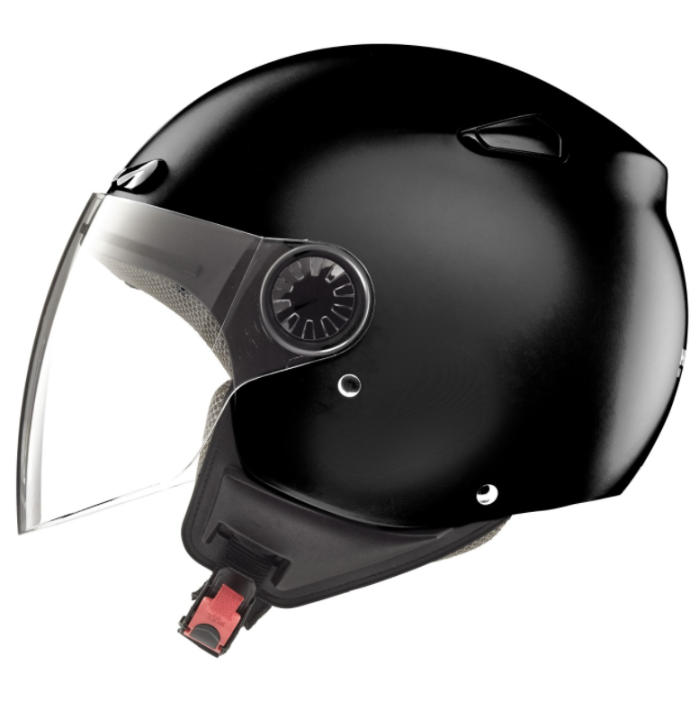 Helmo Milano jet helmet, Oscuro, black, shiny