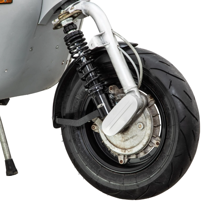 Mudguard 2.0 Garelli Race EVO II for Vespa PX 80-200ccm, GRP black, bracket black