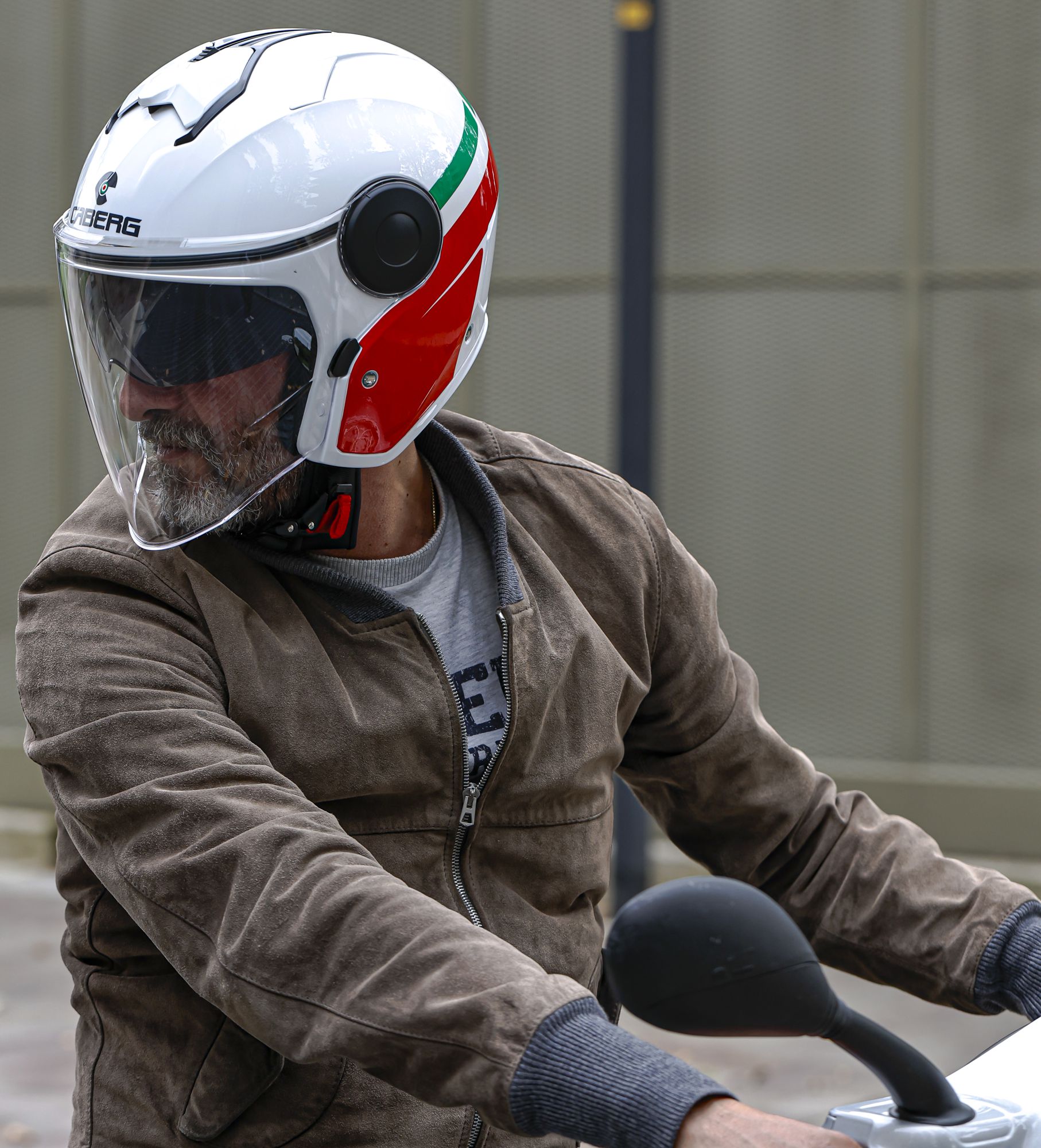 Caberg helmet Soho Zephyr Italia white/green-red