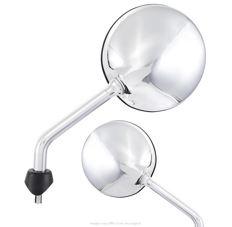 Mirror Shorty for Vespa, chrome, right and left