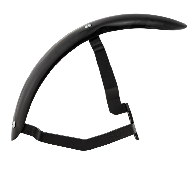 Mudguard 2.0 Garelli Race EVO II for Vespa PX 80-200ccm, GRP black, bracket black