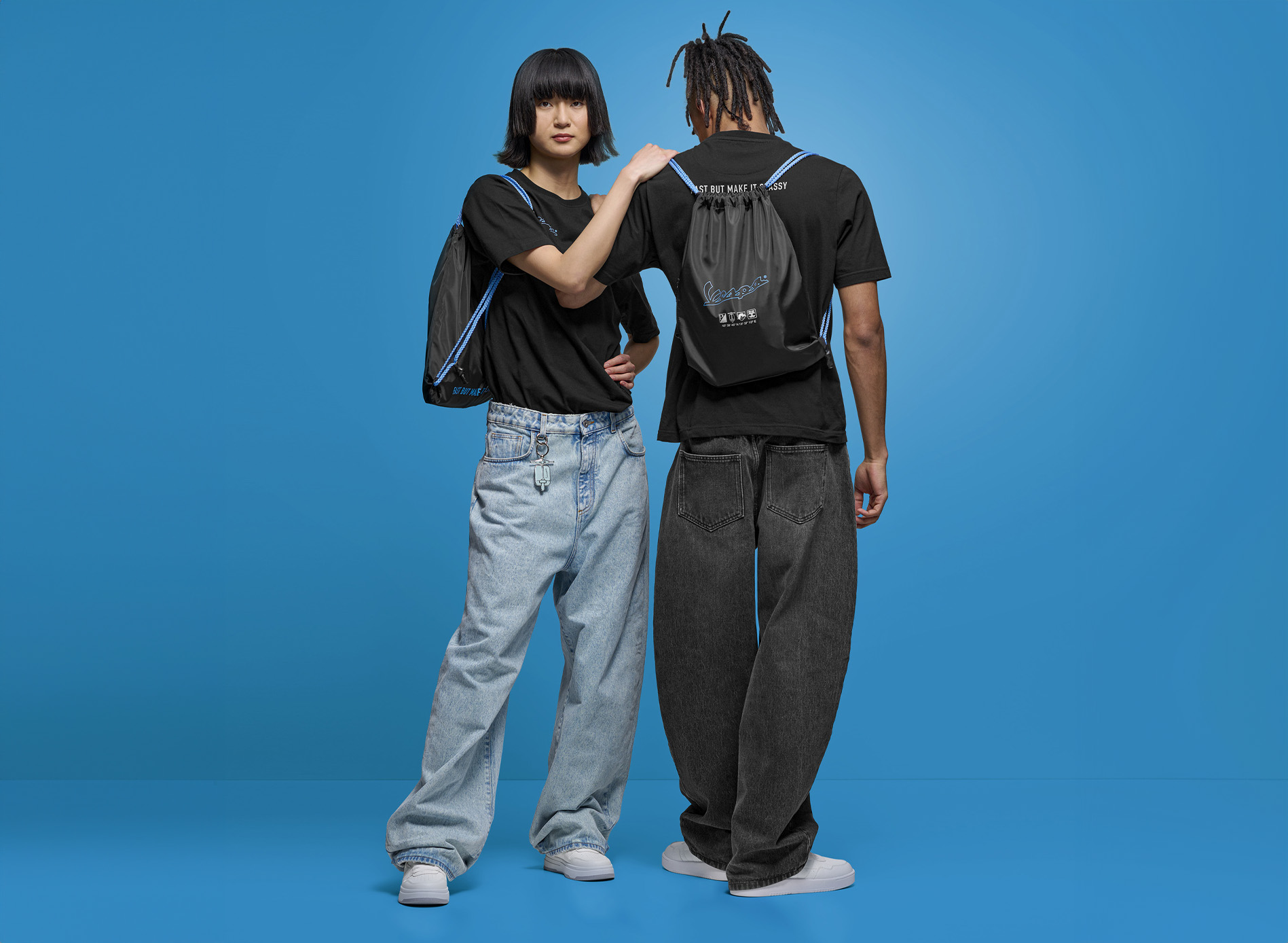 Vespa backpack black blue DEC collection