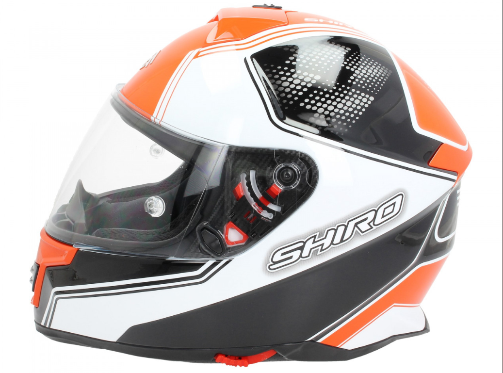 Shiro full face helmet, SH351, Fiber, F4, orange