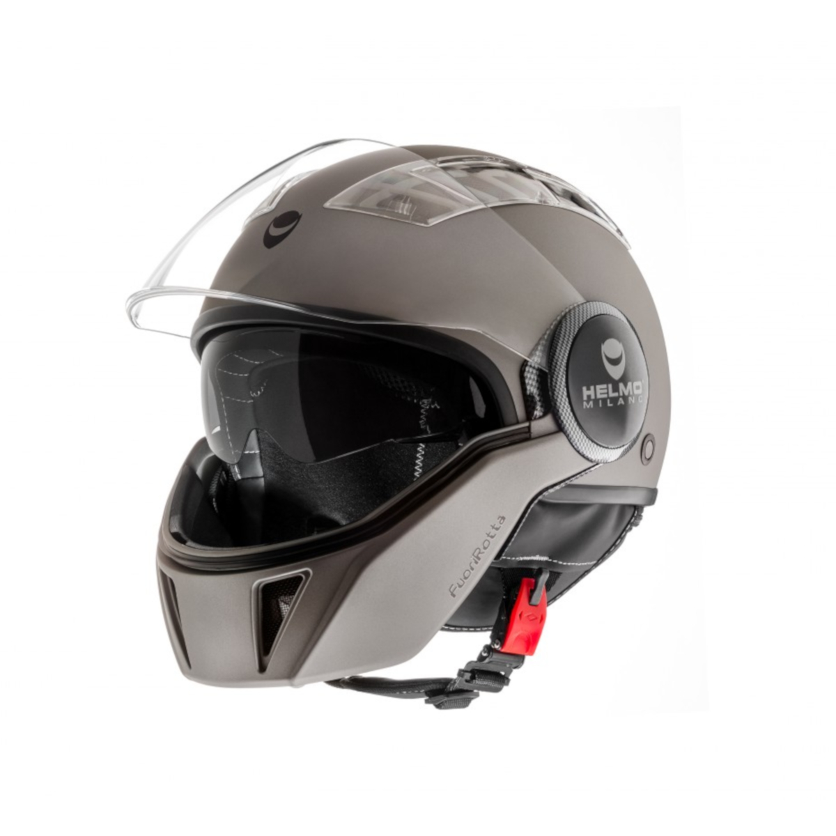 Helmo Milano Full jet helmet, FuoriRotta, anthracite, matt